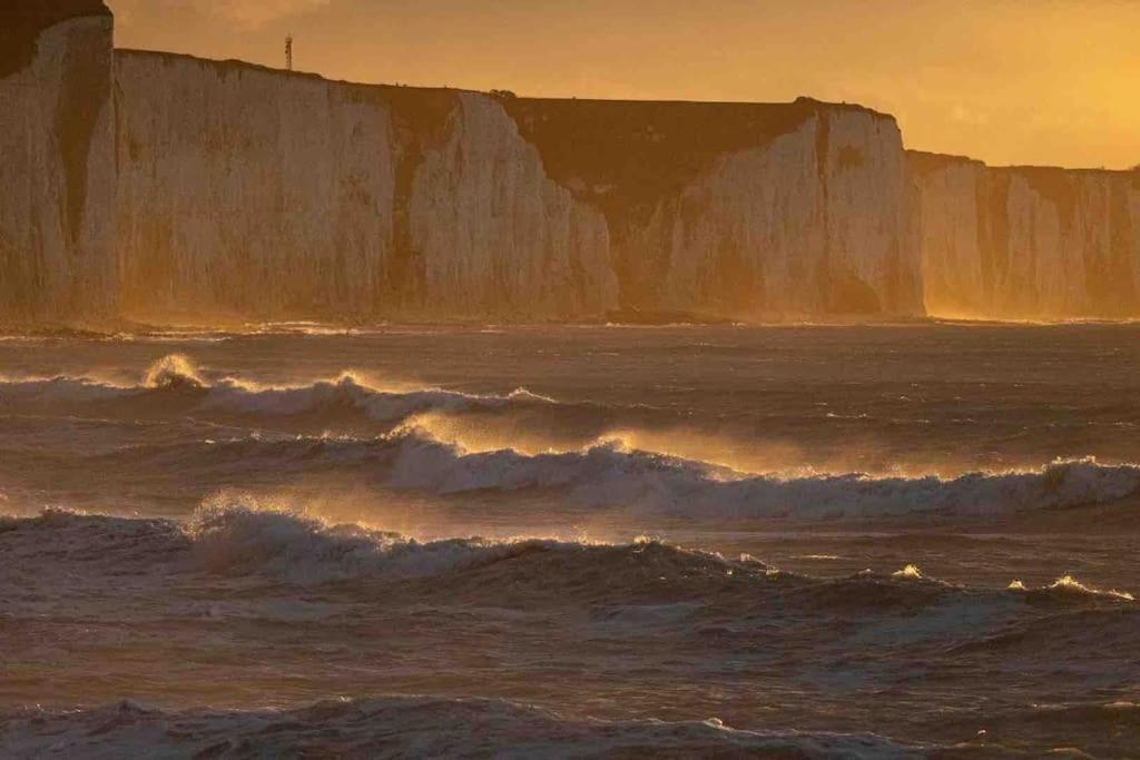 Pleine Face Mer Et Plage Ault Buitenkant foto